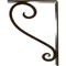 Ekena Millwork Edwards Wrought Iron Bracket, (Triple center brace), Antiqued Pale Gold 2"W x 7 1/2"D x 10"H BKTM02X07X10TEDAPG - alternate 5